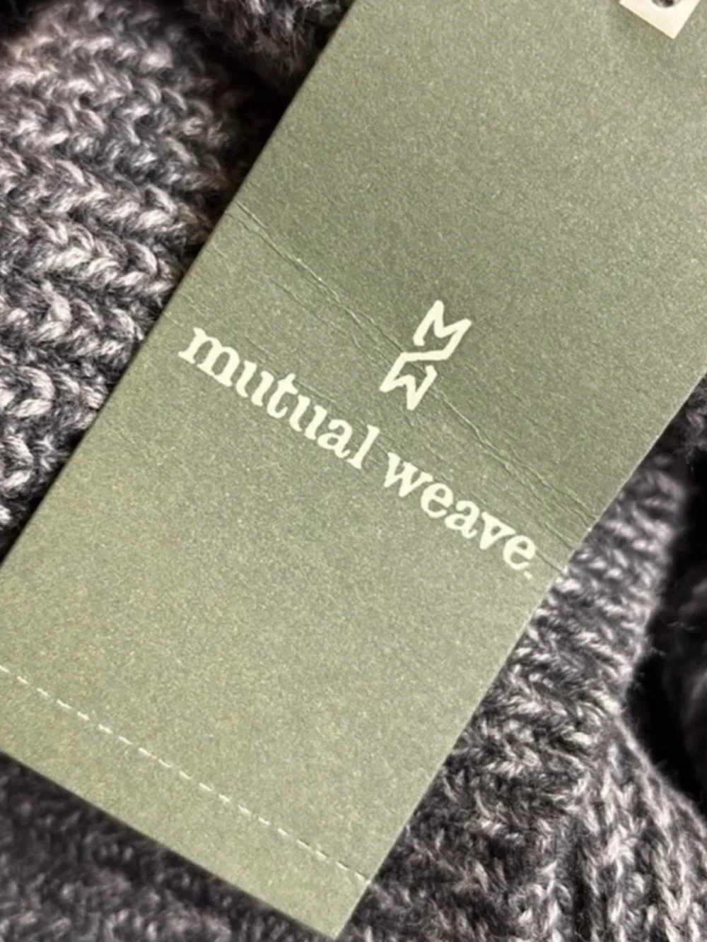New Mutual Weave Sweater Men’s Gray Crew Neck Casual Preppy Classic Knit Size L